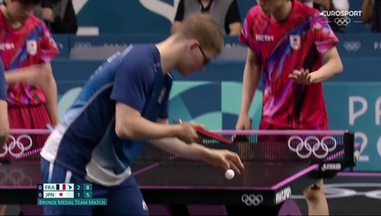 Un premier pas de fait vers la médaille : la paire Gauzy - Lebrun remporte le 1er match