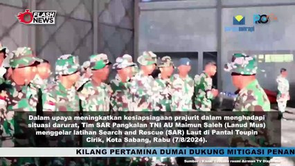 Lanud Maimun Saleh Gelar Latihan SAR Laut di Pantai Teupin Cirik Sabang