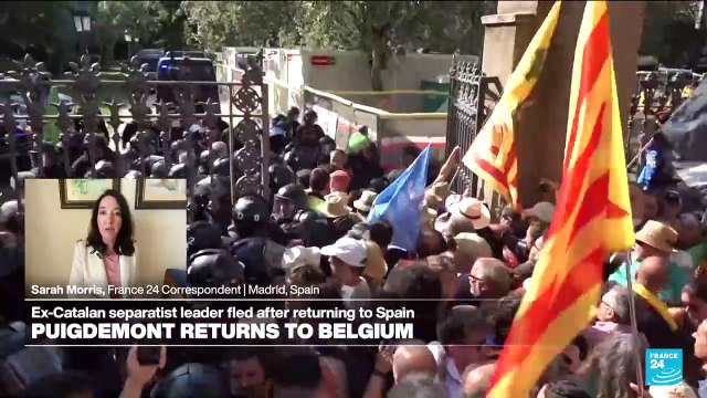 Despite his party saying he had returned to Belgium, Catalan police say separatist leader Puigdemont could still be in Spain