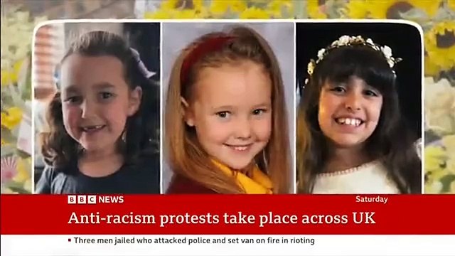 Anti -racism protest take place across England after violent unrest|BBC NEWS