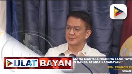 Senate President Escudero, nanawagan na magtulungan na lang para tugunan ang mga problema ng bansa imbes na magsisihan