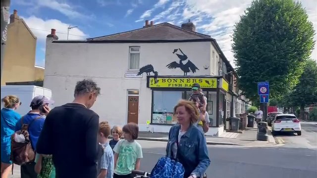 New Banksy artwork appears on fish and chip shop