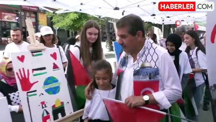 Esenler'de Filistin için 'Zulmü Fırçala 308. Gün' etkinliği düzenlendi