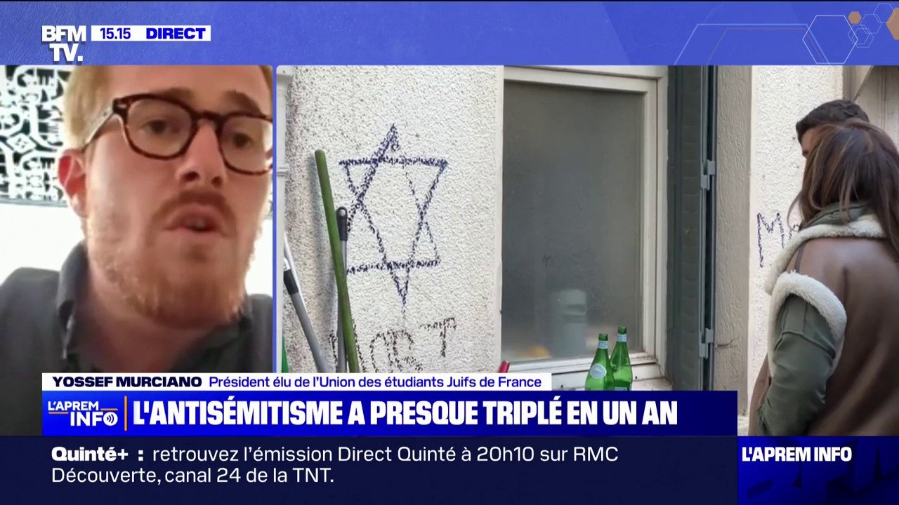 Hausse de l'antisémitisme: "Il faut que la société reprenne ses esprits" s'alarme Yossef Murciano, président élu de l'Union des étudiants juifs de France