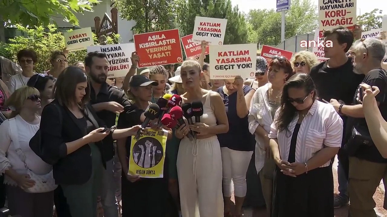 Hayvan hakları savunucuları Altındağ Belediyesi'ni protesto etti