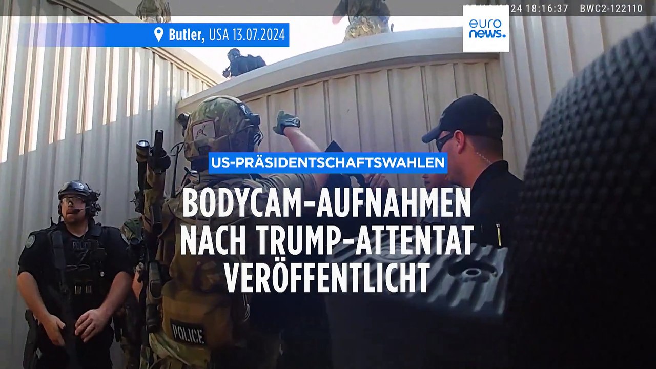 Bodycam-Video zeigt den Polizeieinsatz während des Trump-Attentats