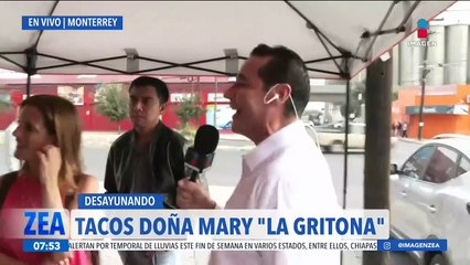 Gerardo Burgoa desayuna tacos en Doña Mary, "La Gritona" en Monterrey