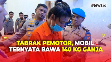 Mobil Ugal-Ugalan Tabrak Pemotor, Ternyata Bawa 140 Kg Ganja Tujuan Padang