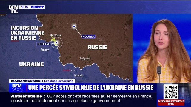 Marianne Babich (expatriée ukrainienne): Avec cette opération assez réussie vers Koursk, l'Ukraine essaie de transmettre la bataille sur le champ de l'ennemi