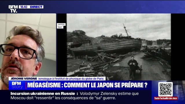 Séisme au Japon: Sur l'échelle qu'on utilise, à chaque fois qu'on franchit un point de magnitude, l'énergie libérée est multipliée par 30 , explique Jérôme Vergne, sismologue