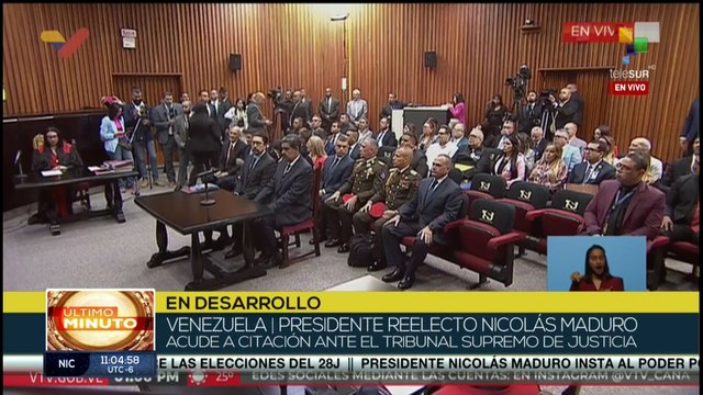 ¡Junto al pueblo! Presidente reelecto Nicolás Maduro comparece ante el TSJ