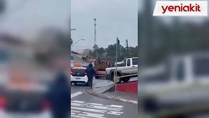 Brezilya'da yolcu uçağı düştü! O anlar kaydedildi