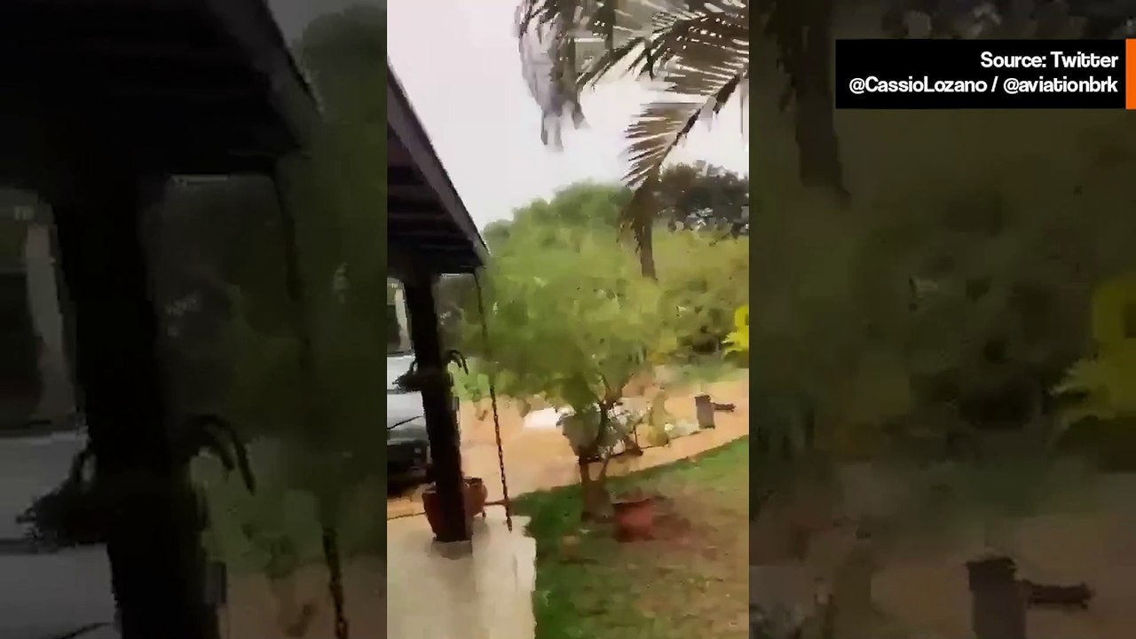 ショッキングな映像：ブラジルの内陸都市で飛行機が墜落