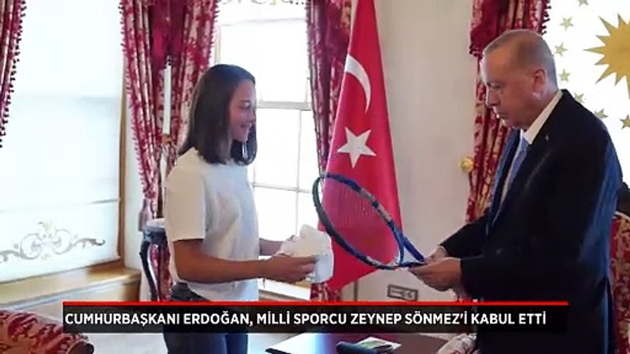 Cumhurbaşkanı Erdoğan, milli sporcu Zeynep Sönmez'i kabul etti