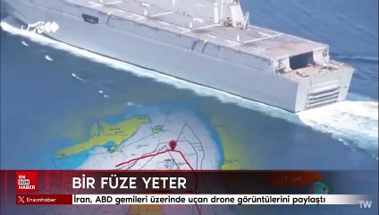 İran, ABD gemileri üzerinde uçan drone görüntülerini paylaştı