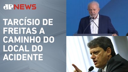 Lula pede um minuto de silêncio após queda de avião em Vinhedo deixar 62 mortos