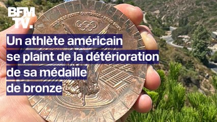 "Ces médailles ne sont apparemment pas d'aussi bonne qualité qu'on pourrait le penser": le skater américain Nyjah Huston se plaint de la détérioration de sa médaille de bronze