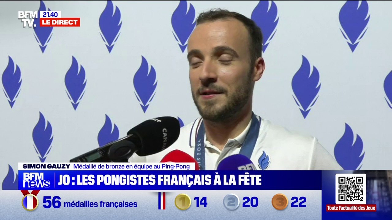 Simon Gauzy (médaillé de bronze en tennis de table en équipe): "J'ai rarement été fier de moi dans ma carrière et là, je le suis vraiment"