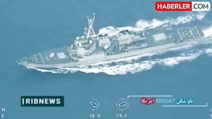 İran'dan Amerika'ya gözdağı! Hürmüz Boğazı'nda İHA'larla donanma gemisini izlediler