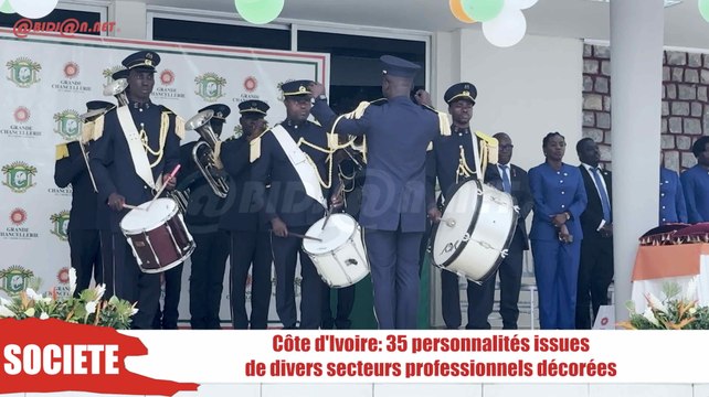 Côte d'Ivoire- 35 personnalités issues de divers secteurs professionnels décorées