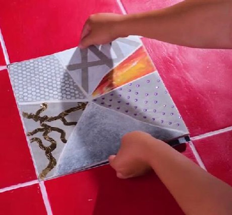Creative way to fix damaged tile!