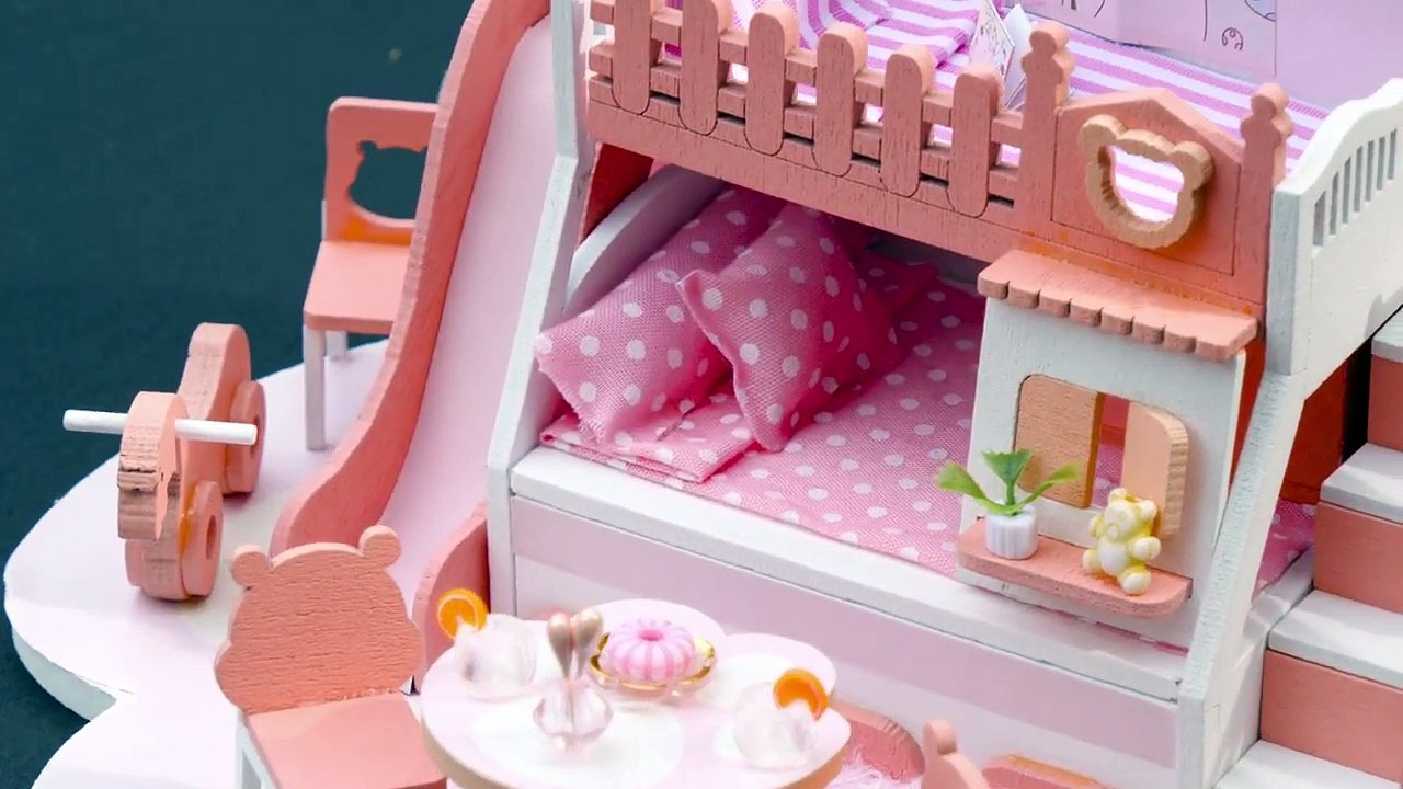DIY Miniature Bedroom with Bunk Bed for Girl and Boy