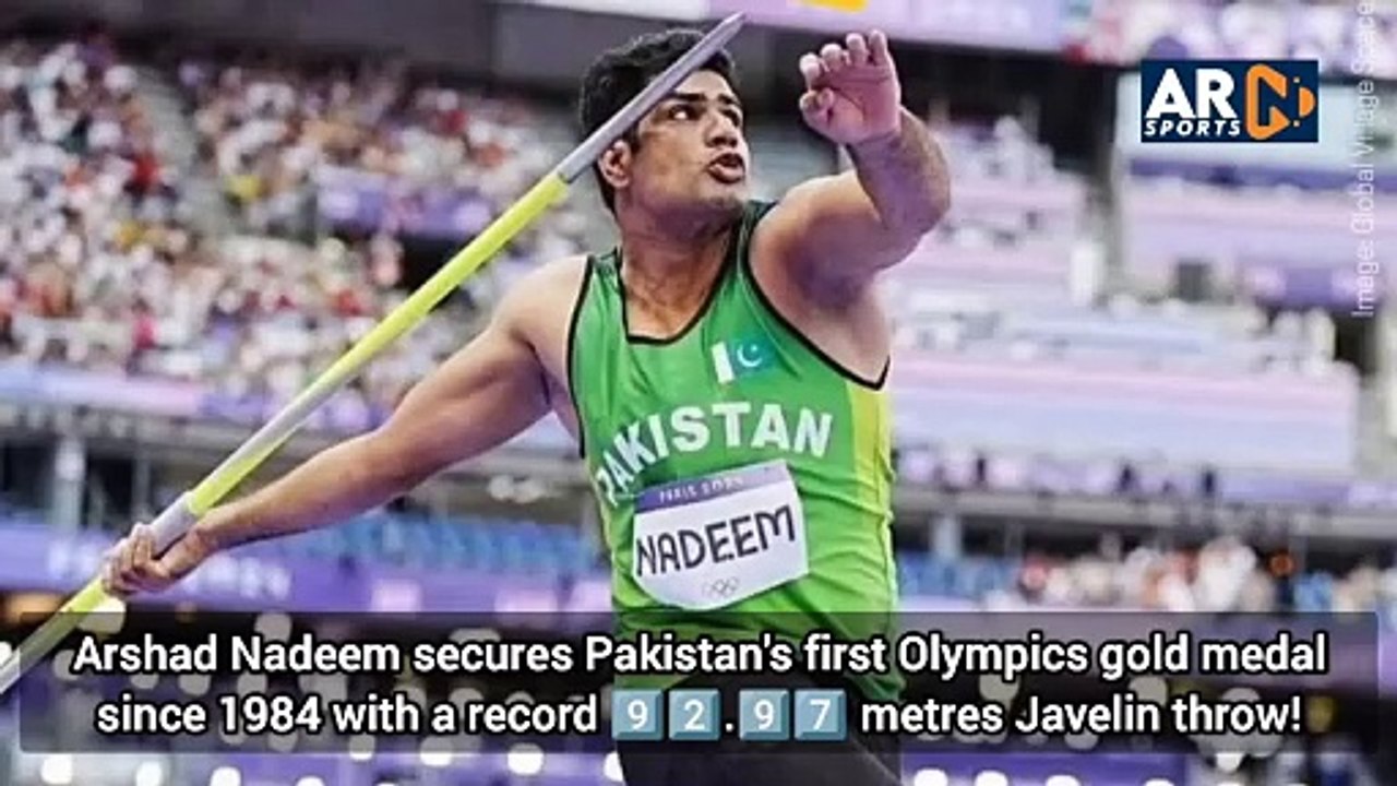 Arshad Nadeem - Paris Olympics 2024  Set Javelin Throw Record  92.97M❤️