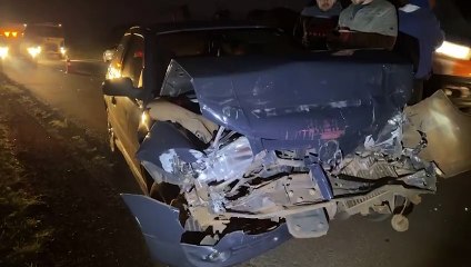Cacetada no escuro! Engavetamento entre três carros é registrado na rodovia BR-369