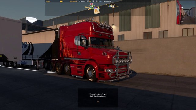 Scania Modified Red Lightning On The Road #ETS2 - Euro Truck Simulator 2