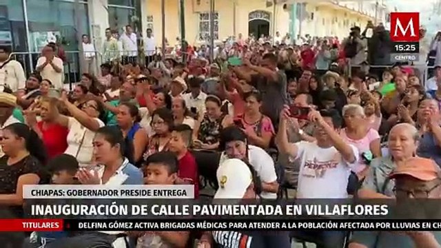 El gobernador de Chiapas inaugura vialidades en Villaflores