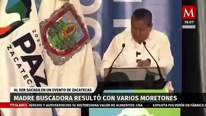 Madre buscadora resultó con múltiples moretones tras ser sacada de un evento en Zacatecas