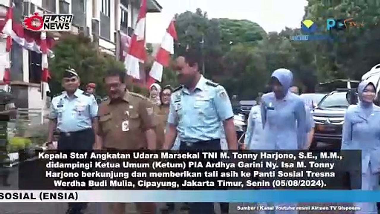Kasau Bersama Ketum PIA AG Kunjungi Panti Sosial Trena Werdha Budi Mulia