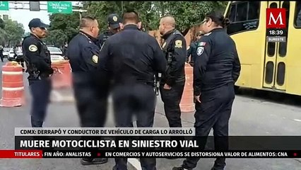 En CdMX, motociclista derrapa y muere arrollado sobre avenida Constituyentes