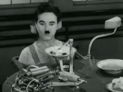 Chaplin - Temps modernes - machine à manger