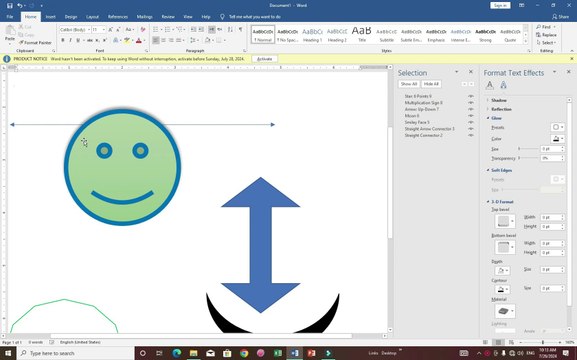 lecture 3 How to insert shapes and apply effects on shapes in Ms Word2