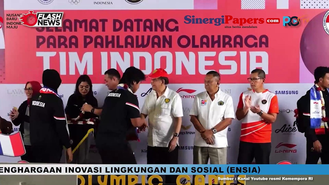 Kemenpora RI Sambut Kepulangan Atlet Atletik dan Panahan Tim Indonesia dari Olimpiade 2024 Paris