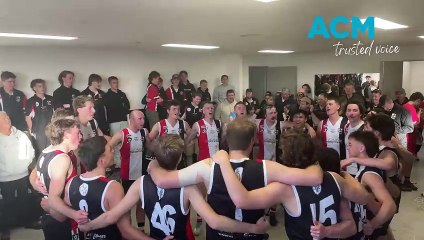 The Horsham Saints celebrate its round 16 WFNL win