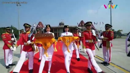 Pesawat Boeing 734-400 TNI AU Bawa Bendera Pusaka ke IKN