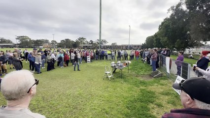 New Lambton rally at Wallarah and Blackley ovals opposes new basketball stadium | Newcastle Herald | August 10, 2024