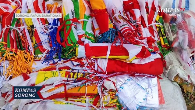 Pedagang Bendera Merah Putih di Sorong Sebut Penjualan Menurun Dari Tahun Sebelumnya
