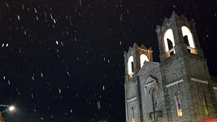 Registro de neve em São Joaquim em agosto de 2024