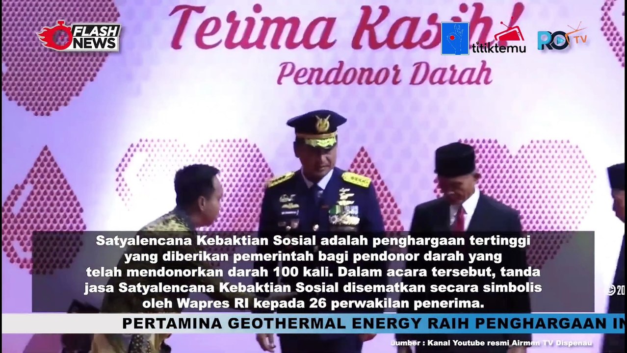 KASAU Marsekal TNI M. Tonny Harjono Terima Penghargaan Satyalencana Kebaktian Sosial