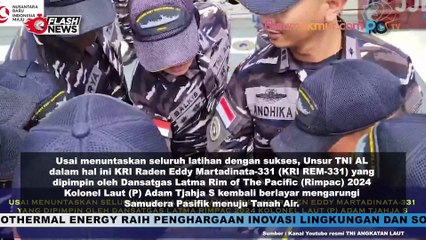 KRI REM 331 Bertolak Dari Pearl Harbor Menuju Tanah Air Usai Mengikuti Rimpac 2024