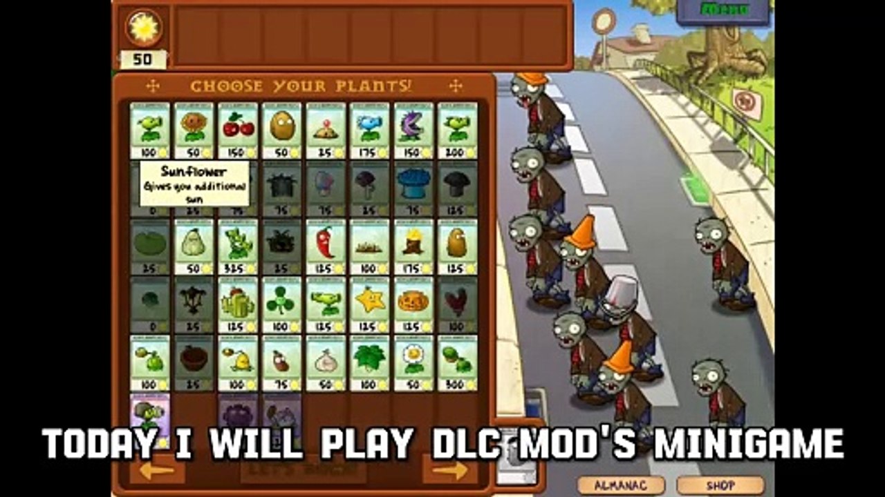 PVZ DLC MINIGAME - ART CHALLENGE SUNFLOWER | FULL GAMEPLAY - video ...