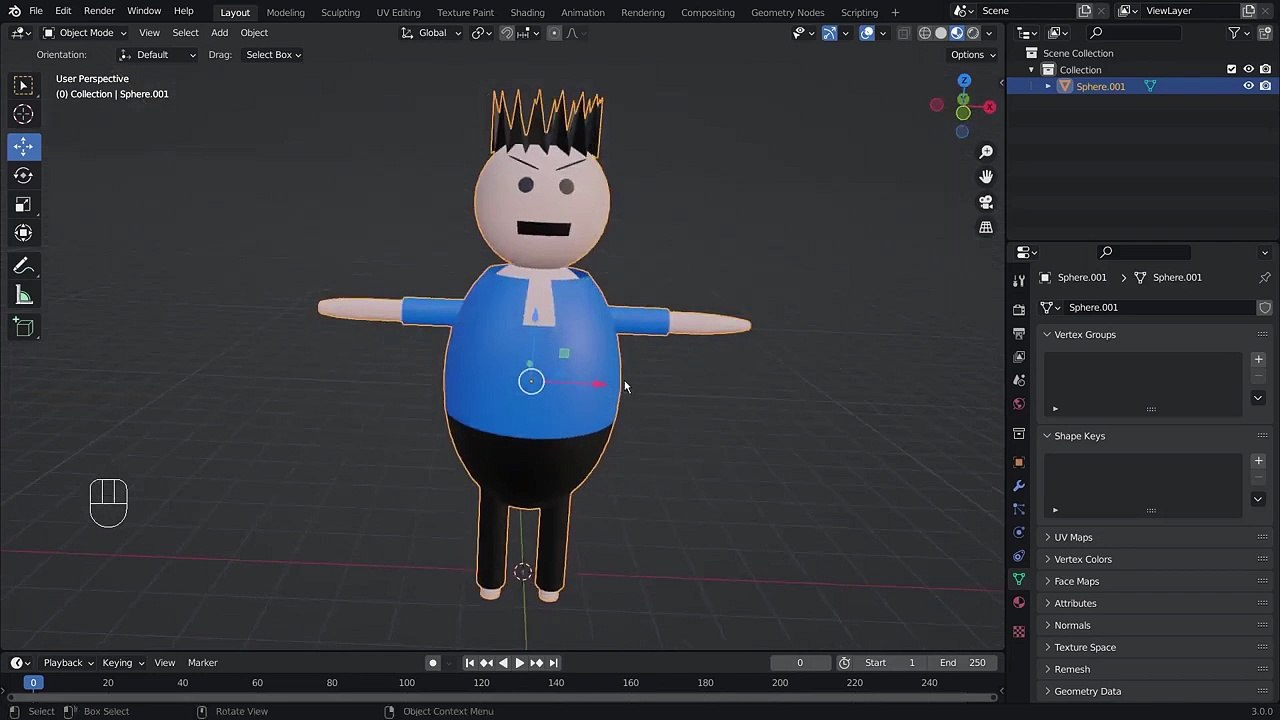30. Blender Full Tutorial - Episode 30 - Blender Character Modeling, Bool Tool, join object