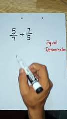 Adding Fractions with Unlike Denominators by making denominators Equal #fractions #addingfractions