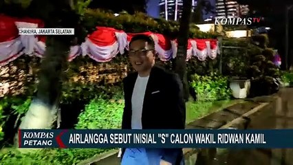 Airlangga 'Spill' Tipis-Tipis Cawagub Pendamping Ridwan Kamil, Inisial 'S'