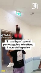 È nato Bryan, parenti imbrattano il muro dell'ospedale a Pozzuoli (VIDEO)