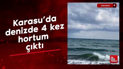 Sakarya Karasu’da denizde 4 kez hortum çıktı