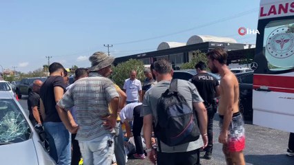 Yolun karşısına geçmek isterken otomobilin çarptığı yaya yaralandı